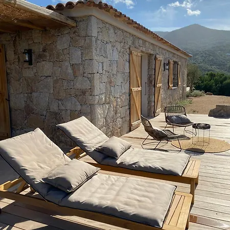Beautiful Stone House With Sea View In Corsica Sari-D'orcino