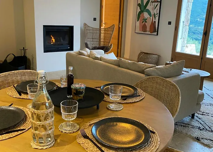 Beautiful Stone House With Sea View In Corsica Sari-D'orcino